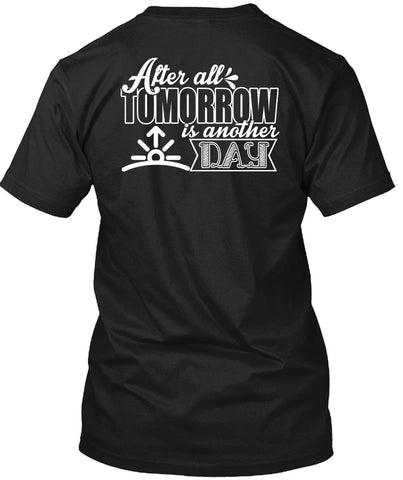 A black t-shirt with the shopify logo