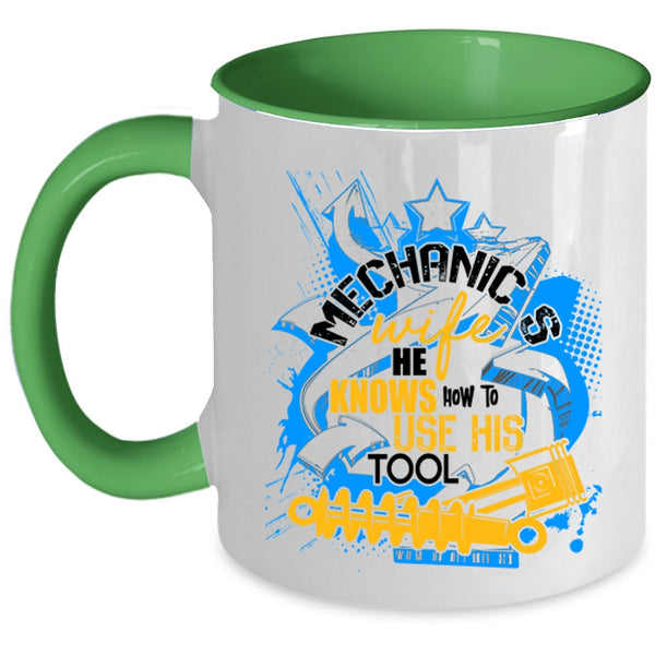 Cool Gift For My Wife Coffee Mug, Mechanic's Wife Accent Mug