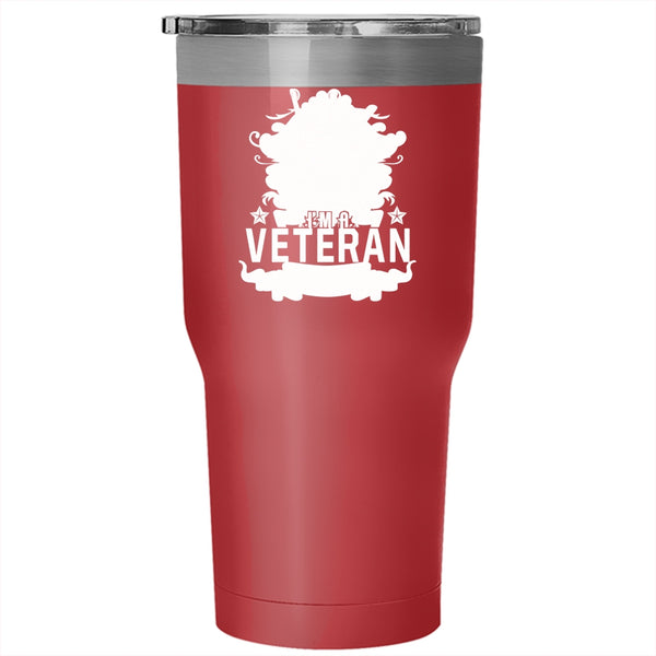 I'm A Veteran And A Mom Tumbler 30 oz Stainless Steel, Gift For Veterans Day Travel Mug