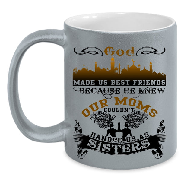 Cute Friends Coffee Mug, God Made Us Best Friends Accent Mug