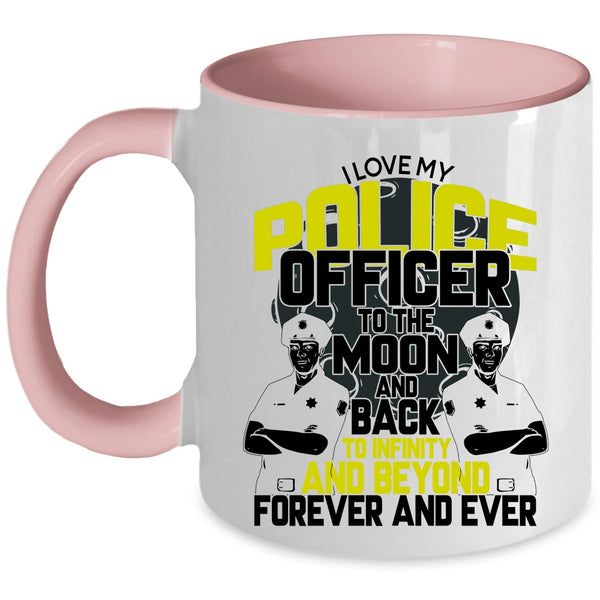 Cute Police Officer's Girlfriend Coffee Mug, I Love My Police Officer Accent Mug