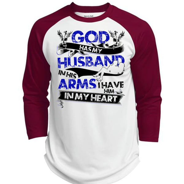 God Has My Husband T Shirt, I Love Husband T Shirt, Awesome T-Shirts  (Polyester Game Baseball Jersey)