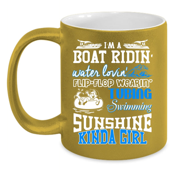 I'm A Boat Riding Coffee Mug, I'm A Swimming Sunshine Kinda Girl Coffee Cup