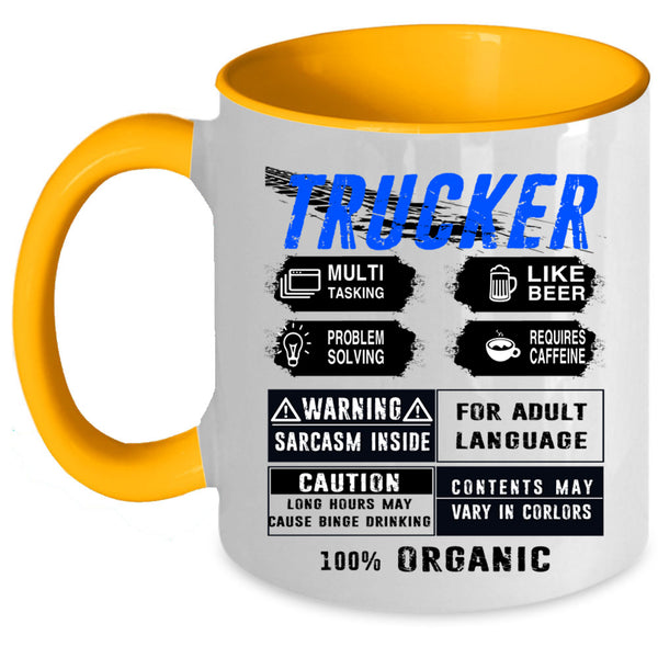 Awesome Gift For Trucker Coffee Mug, Trucker Accent Mug