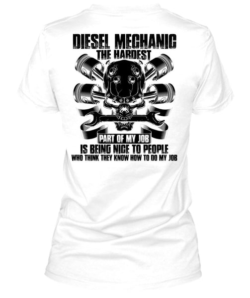 Diesel Mechanic The Hardest T Shirt, I Love Mechanic T Shirt
