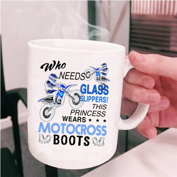 Cute Girls Coffee Mug, This Princess Wears Motocross Boots Cup
