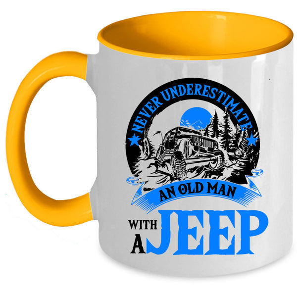 Funny Grandpas Coffee Mug, An Old Man With A Jeep Accent Mug