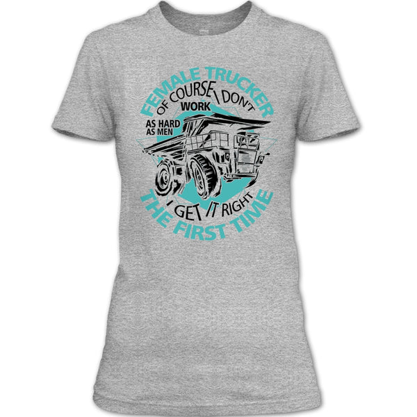 Female Trucker T Shirt, Coolest Female Trucker T Shirt