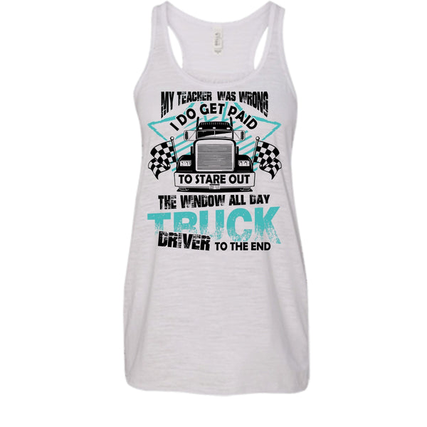 My Teacher Was Wrong T Shirt, Coolest Trucker Tank Top