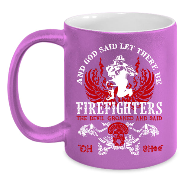 There Be Firefighters Coffee Mug, Cool Firefighter Coffee Cup