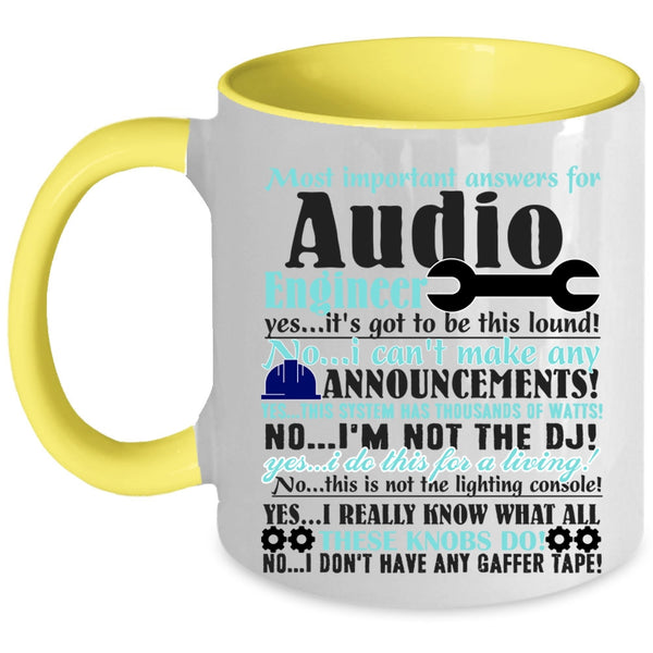 Best Gift For Engineers Coffee Mug, Audio Engineer Accent Mug