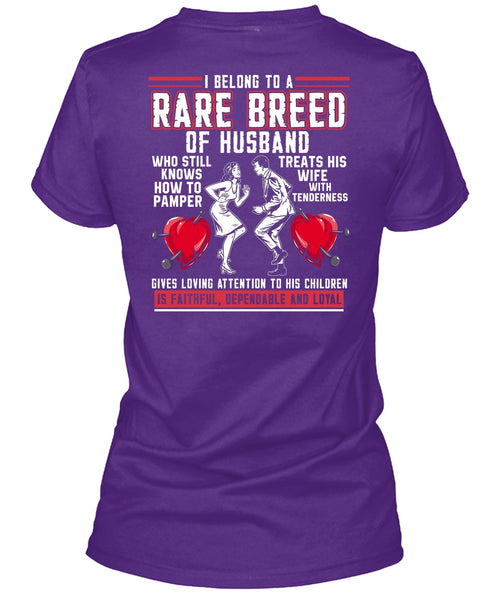 Rare Breed Of Husband T Shirt, Treats His Wife T Shirt