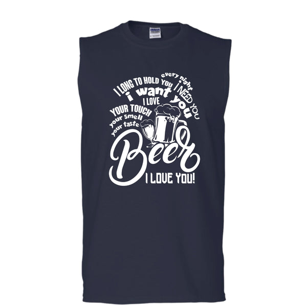 Your Taste Beer T Shirt, I Love You Tank Top (Men's Cotton Sleeveless)