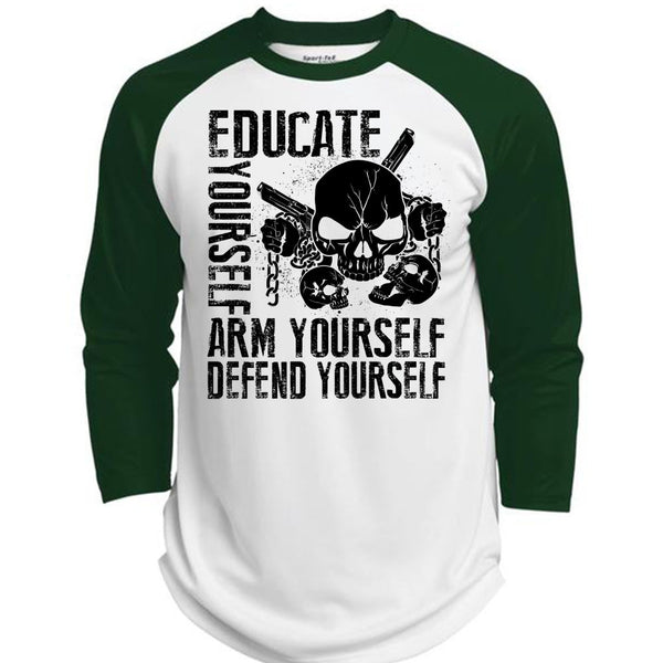 Educate Yourself Arm Yourself T Shirt, I Love Veteran T Shirt, Awesome T-Shirts  (Polyester Game Baseball Jersey)