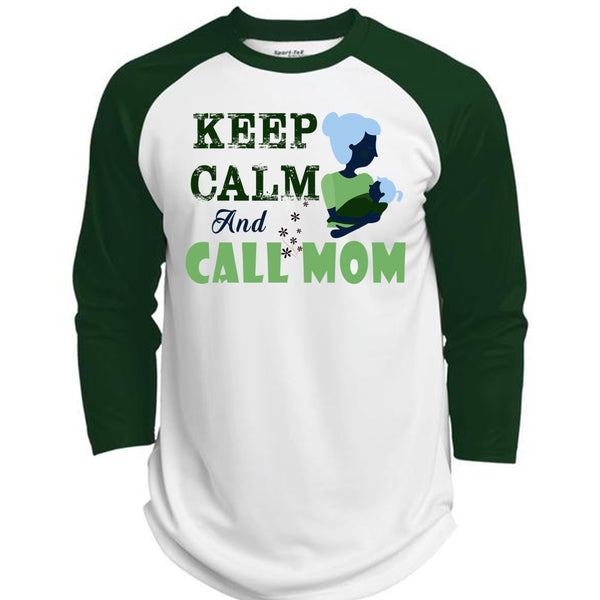Keep Calm And Call Mom T Shirt, Mom And Baby T Shirt, Mother's Day T Shirt  (Polyester Game Baseball Jersey)