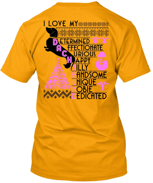 I Love My Dachshund T Shirt, I Love My Dog T Shirt