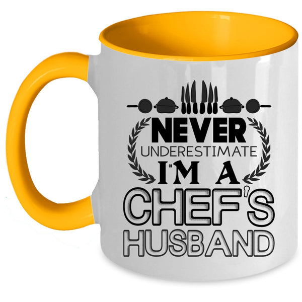 Gift For Wedding Coffee Mug, I'm A Chef's Husband Accent Mug