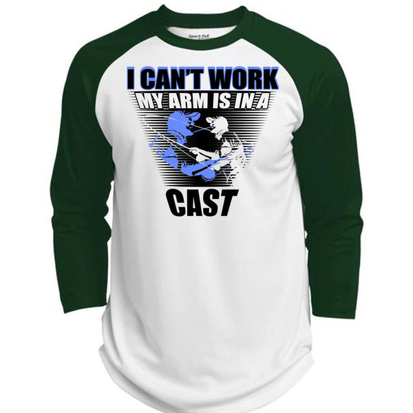 I Can't Work My Arm Is In A Cast T Shirt, I Love Fishing T Shirt, Awesome T-Shirts  (Polyester Game Baseball Jersey)