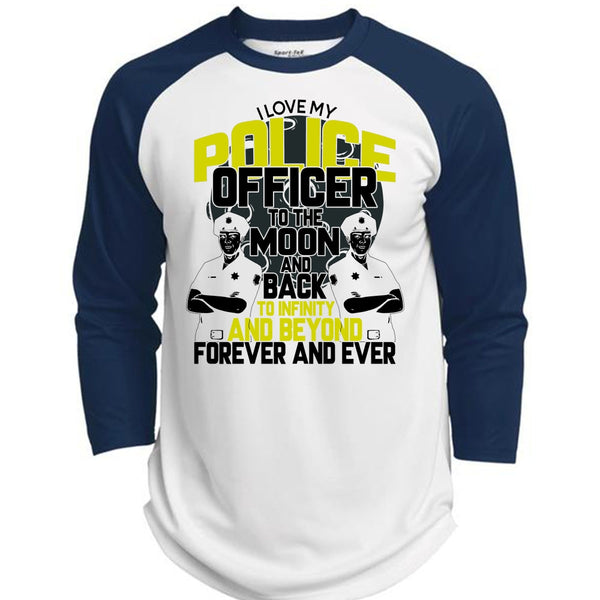I Love My Police Officer T Shirt, I Love Police T Shirt, Awesome T-Shirts  (Polyester Game Baseball Jersey)