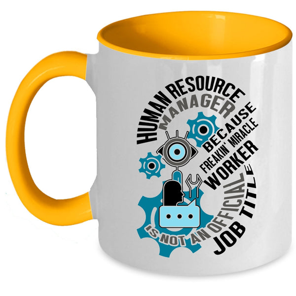Cool Job Title Coffee Mug, Human Resource Manager Accent Mug