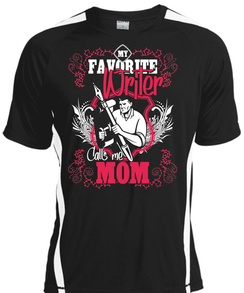 A black t-shirt with the shopify logo