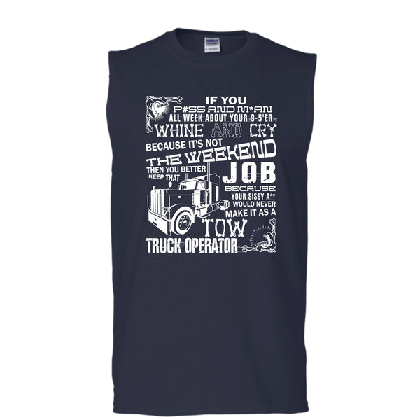 Tow Truck Operator T Shirt, Coolest Truck Operator T Shirt, Cool T Shirt (Men's Cotton Sleeveless)