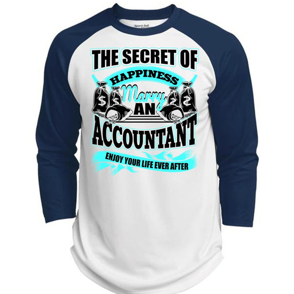 Happiness Marry An Accountant T Shirt, I Love Accountant T Shirt, Awesome T-Shirts  (Polyester Game Baseball Jersey)