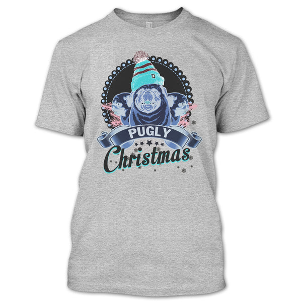 Pugly Christmas T Shirt, Coolest Merry Christmas T Shirt