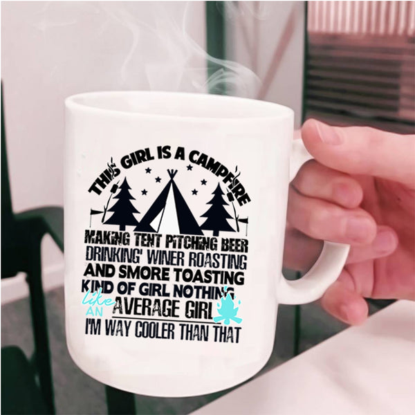 Cool Gift For Daughter Coffee Mug, This Girl Is A Campfire Cup