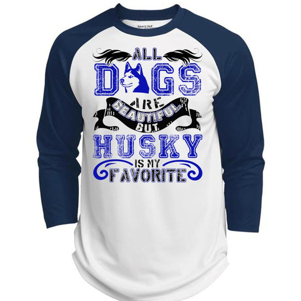 All Dogs Are Beautiful T Shirt, I Love Husky T Shirt, Awesome T-Shirts  (Polyester Game Baseball Jersey)
