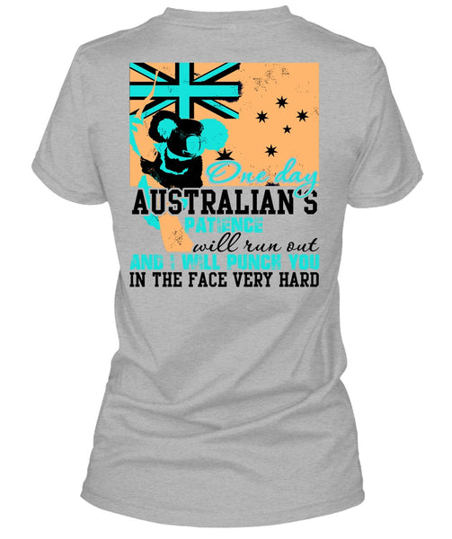 On Day Australian's Patience T Shirt, I Love Veteran T Shirt