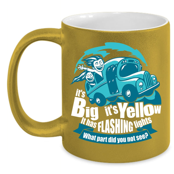 It's Bif It's Yellow Coffee Mug, It Has Flashing Lights Coffee Cup