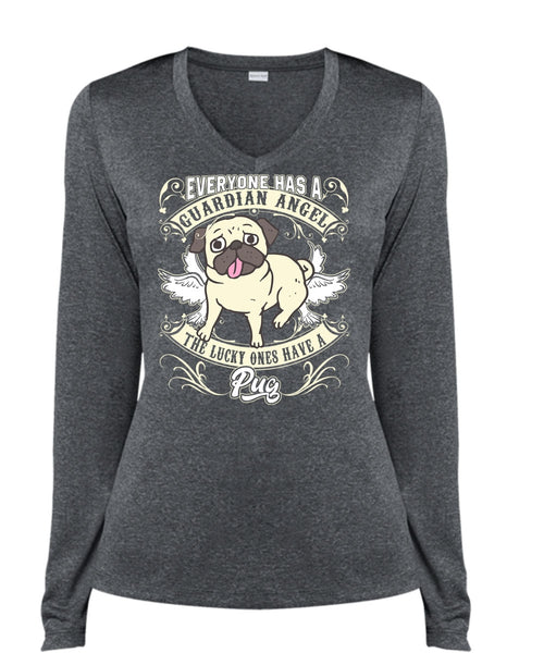 The Lucky Ones Have A Pug T Shirt, Everyone Has A Guardian Angel T Shirt