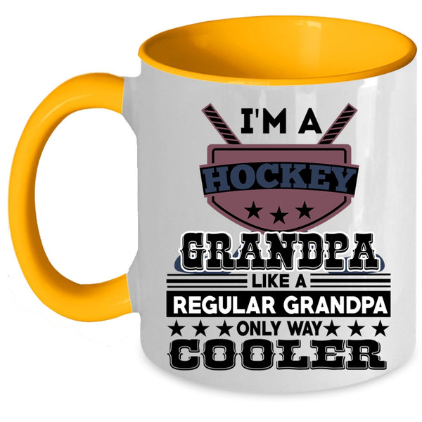 Regular Grandpa Coffee Mug, I'm A Hockey Grandpa Accent Mug