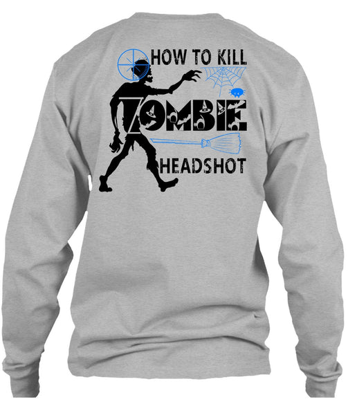 How To Kill Zombie Headshot T Shirt, Wait For Halloween T Shirt