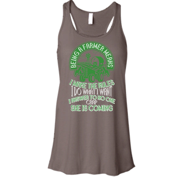 Being A Farmer T Shirt, Mean I Make The Rules T Shirt, Cool T Shirt