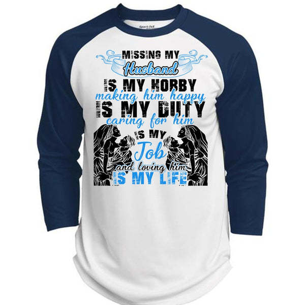 Missing My Husband T Shirt, I Love Husband T Shirt, Awesome T-Shirts  (Polyester Game Baseball Jersey)