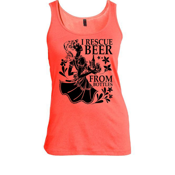 I Rescue Beer From Bottles T Shirt, I Love Drink Tank Top
