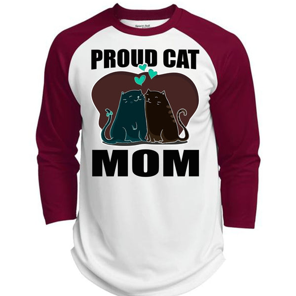 Proud Cat Mom T Shirt, I Love My Cat T Shirt, Awesome T-Shirts  (Polyester Game Baseball Jersey)
