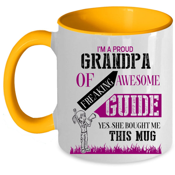 Cool Grandpas Coffee Mug, I'm A Proud Grandpa Of Awesome Guide Accent Mug