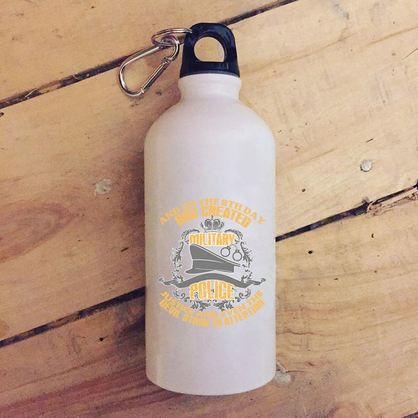On The 8th Day God Created Military Police 20 oz Stainless Steel Bottle,Cool Police Outdoor Sports Water Bottle