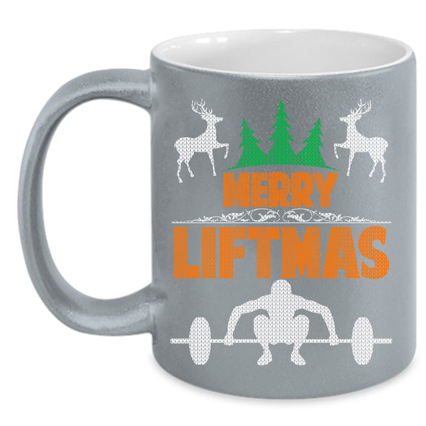 Merry Liftmas Coffee Mug, Merry Little Christmas Coffee Cup