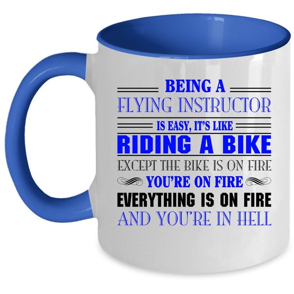 Being A Flying Instructor Mug, Riding A Bike Cup