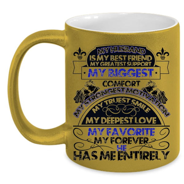 My Deepest Love My Favorite Coffee Mug, My Husband Is My Best Friend Accent Mug