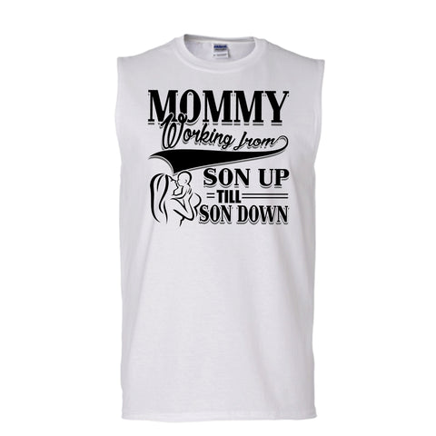 A black t-shirt with the shopify logo