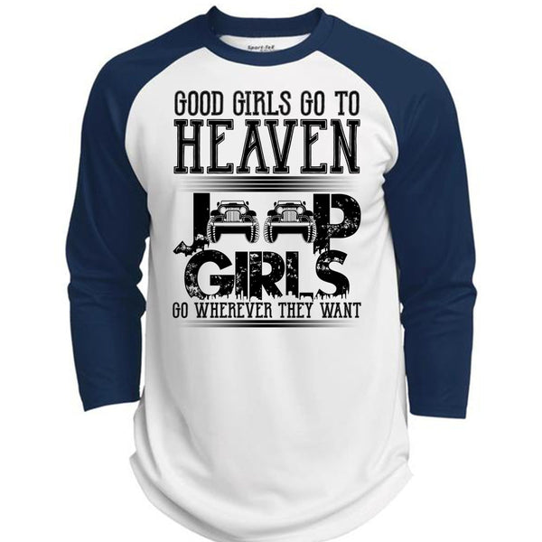 Good Girls Go To Heaven Jeep Girls T Shirt, I Love Jeep T Shirt, Awesome T-Shirts  (Polyester Game Baseball Jersey)