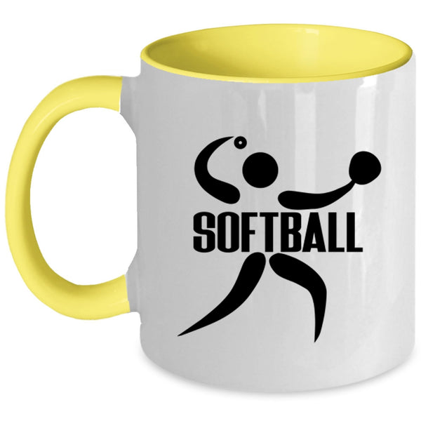 Funny Gift For Softball Player Coffee Mug, Softball Accent Mug
