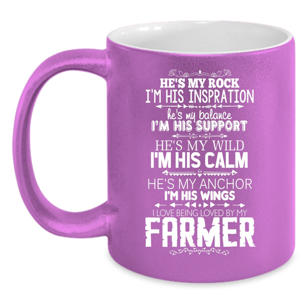 I Love Being Loved By My Farmer Coffee Mug, I Love Farmer Coffee Cup