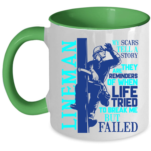 Awesome Gift For Lineman Coffee Mug, Lineman Accent Mug