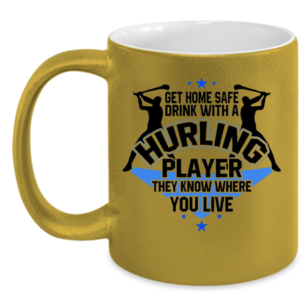 Cool Sport Coffee Mug, Drink With A Hurling Player Accent Mug